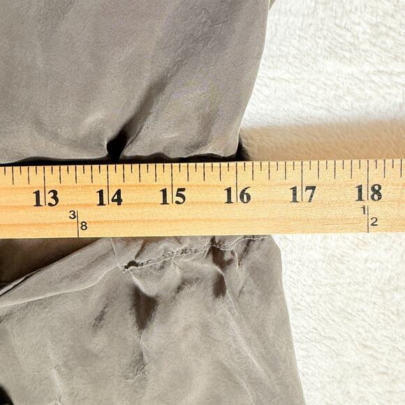 Anthropologie Elevenses Sleeveless Wrap Trench Shirt Dress/Vest Olive Green XS P - Picture 4 of 5